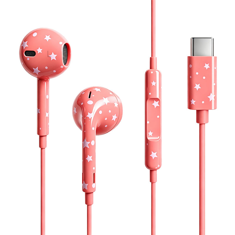 AKACUMI Blush Star Wired Type-C Earphones